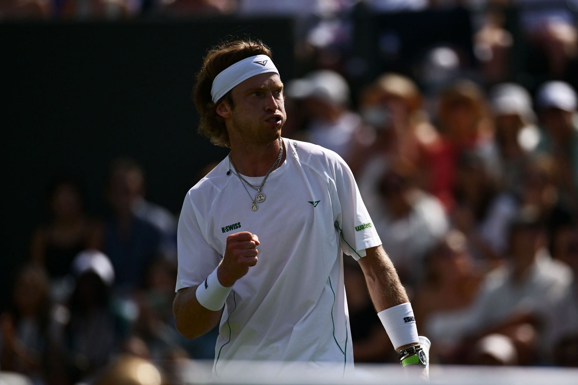 Andrey Rublev at Wimbledon 2025. (Photo: Getty)